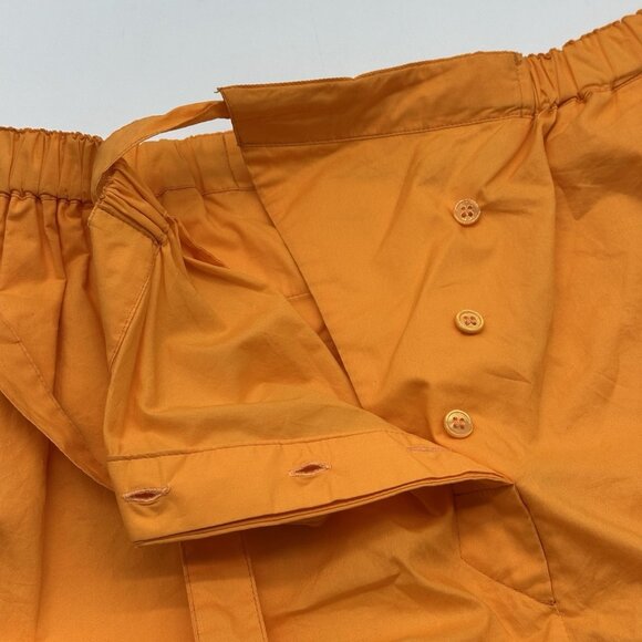 NICHOLAS Talitha Size 2 Wildflower Orange Cotton High Waisted Wrap Belt Shorts - Picture 5 of 11